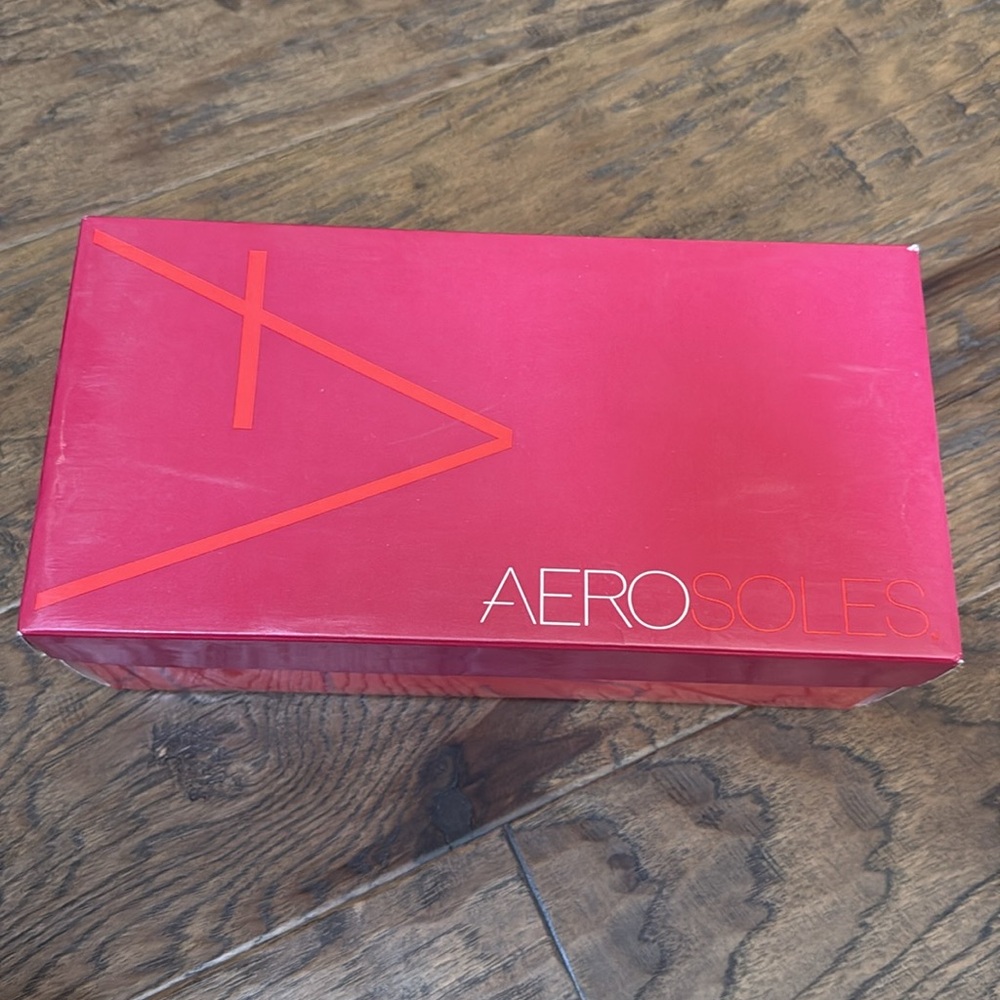 Aerosoles 2” Kitten Heel Slides, size 7M, “Sunbeam” Orange Combo, like new - Picture 14 of 15